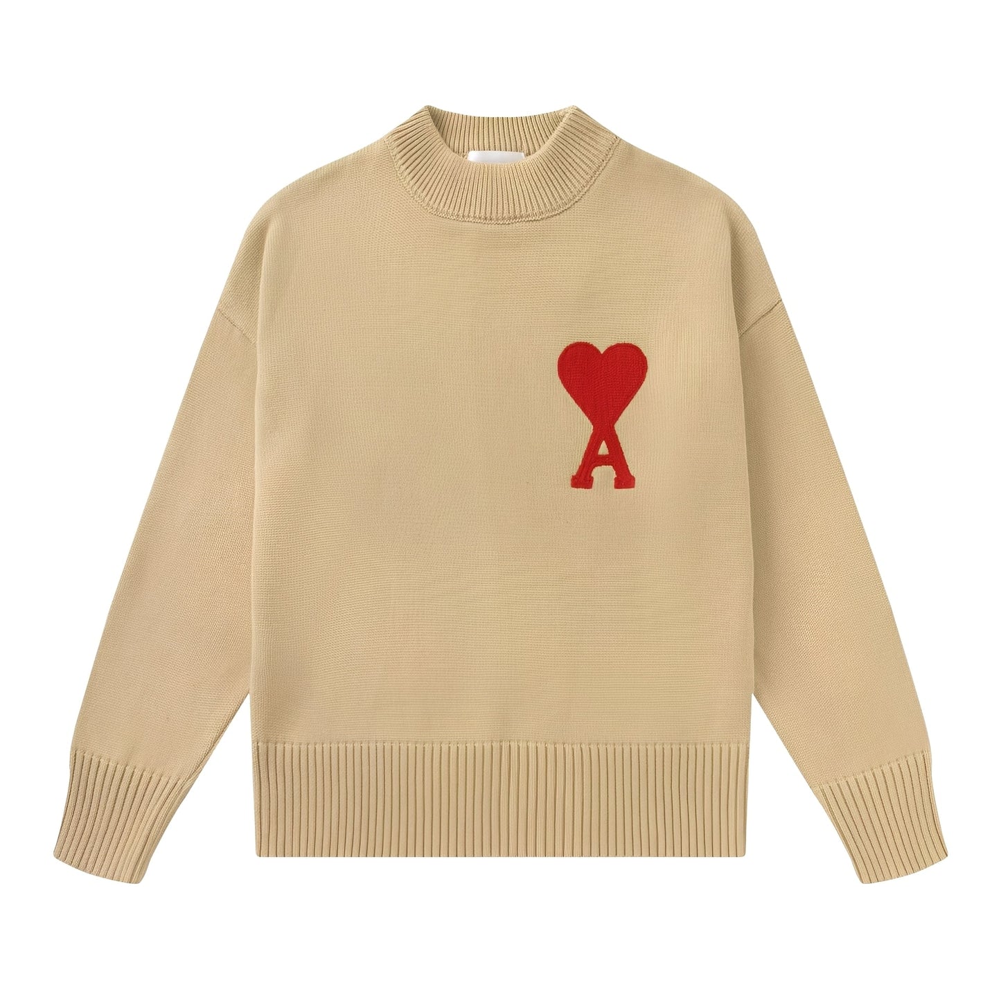 Aria – Sweter uniseks granatowy z haftowanym sercem