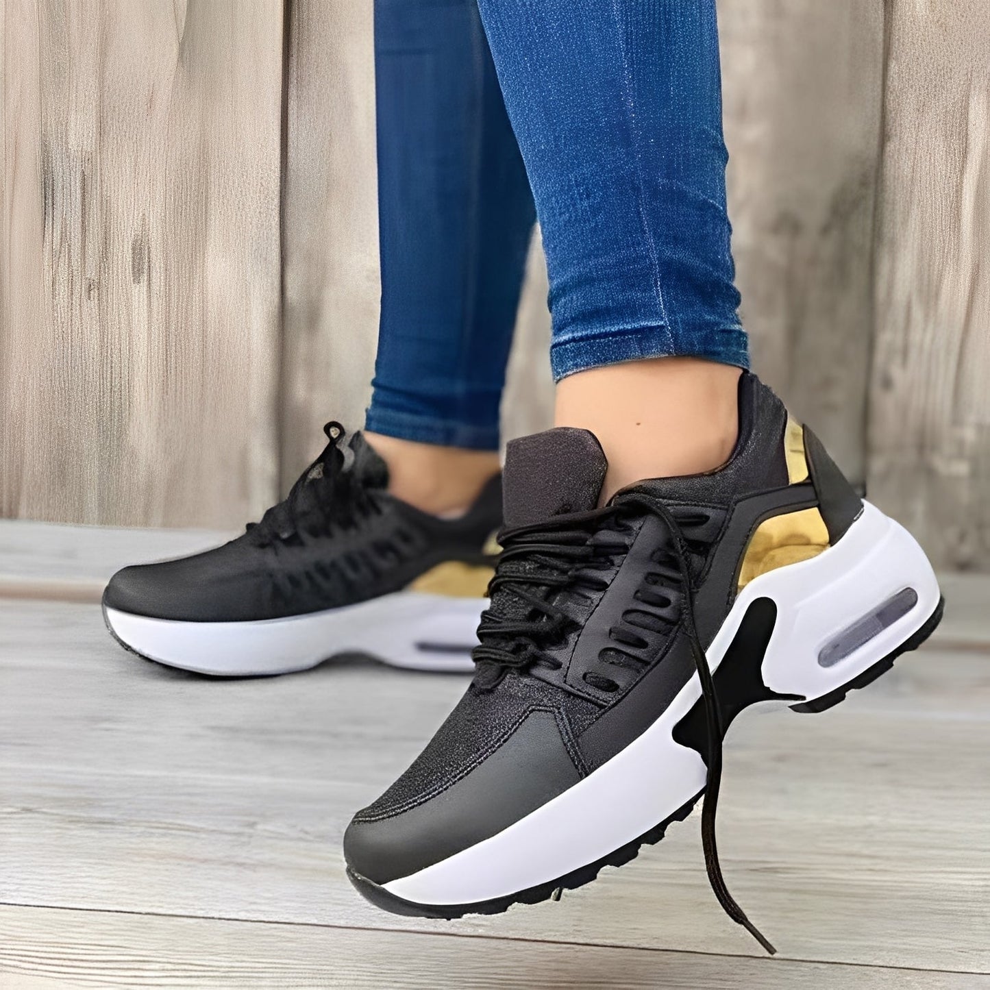Nova – Buty sportowe damskie sneakersy na platformie casual