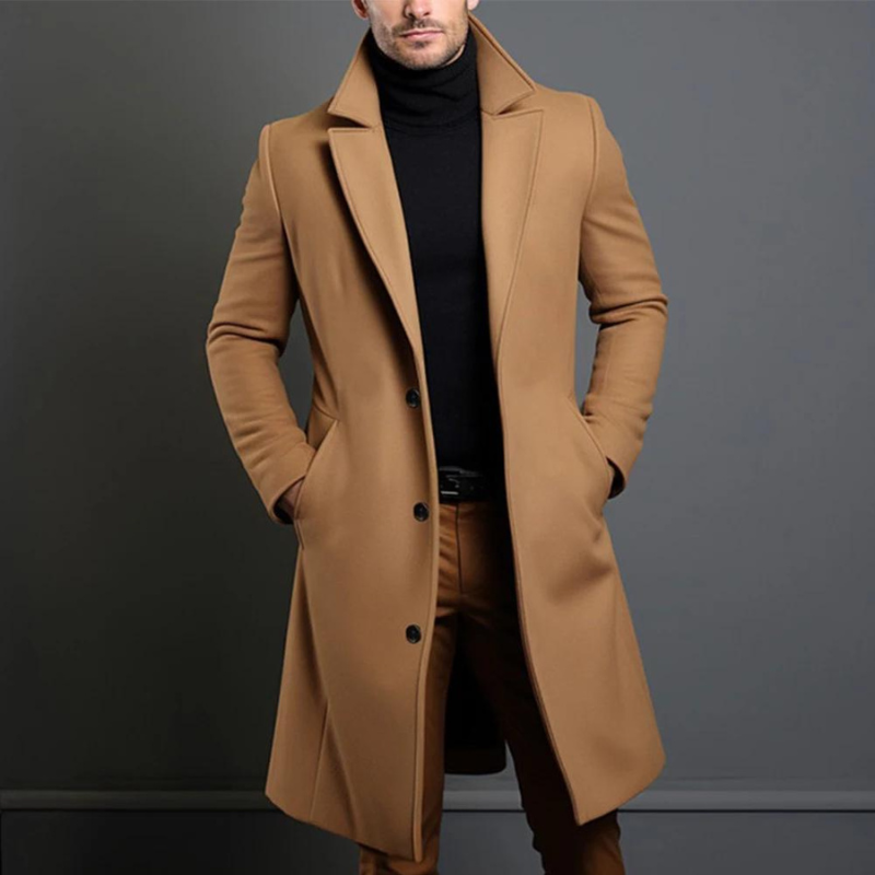 Mateusz – Elegancki Płaszcz Męski z Klasycznym Krojem