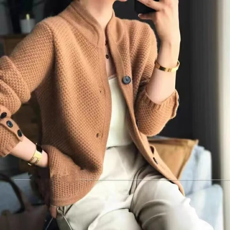 Julia - Kardigan damski elegancki z kieszeniami