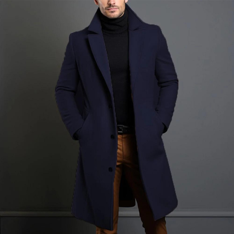 Mateusz – Elegancki Płaszcz Męski z Klasycznym Krojem