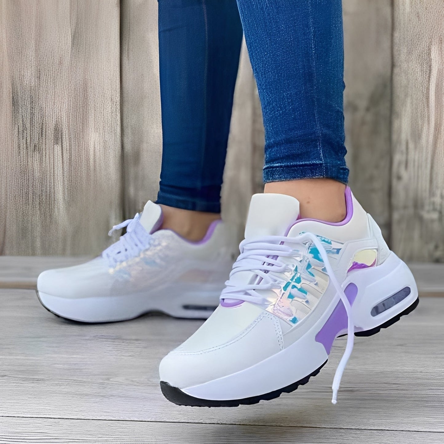 Nova – Buty sportowe damskie sneakersy na platformie casual