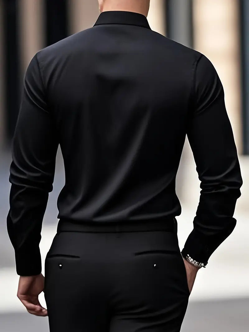 Daniel - Męska koszula slim fit z długim rękawem