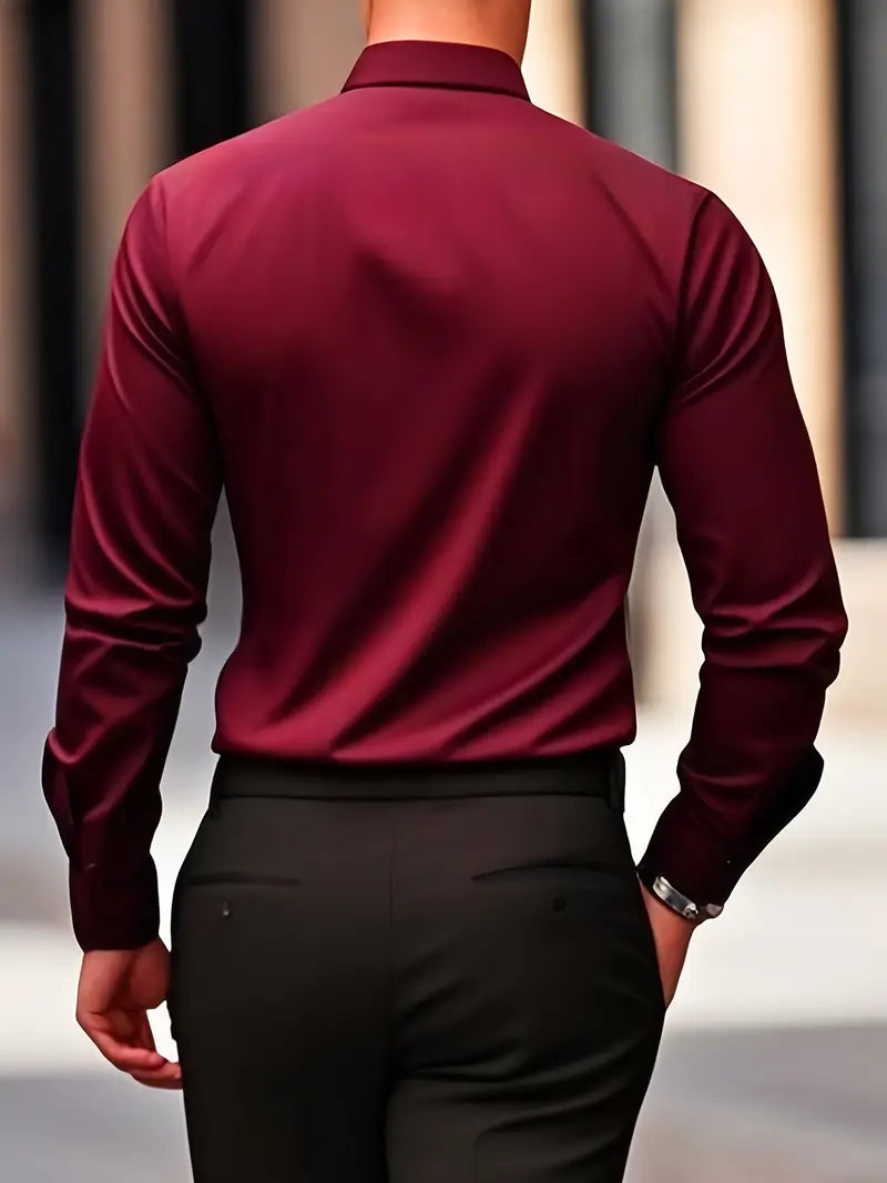 Daniel - Męska koszula slim fit z długim rękawem