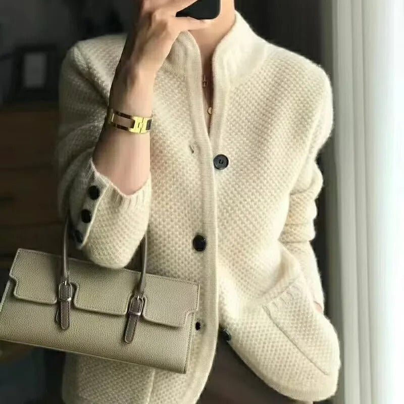 Julia - Kardigan damski elegancki z kieszeniami