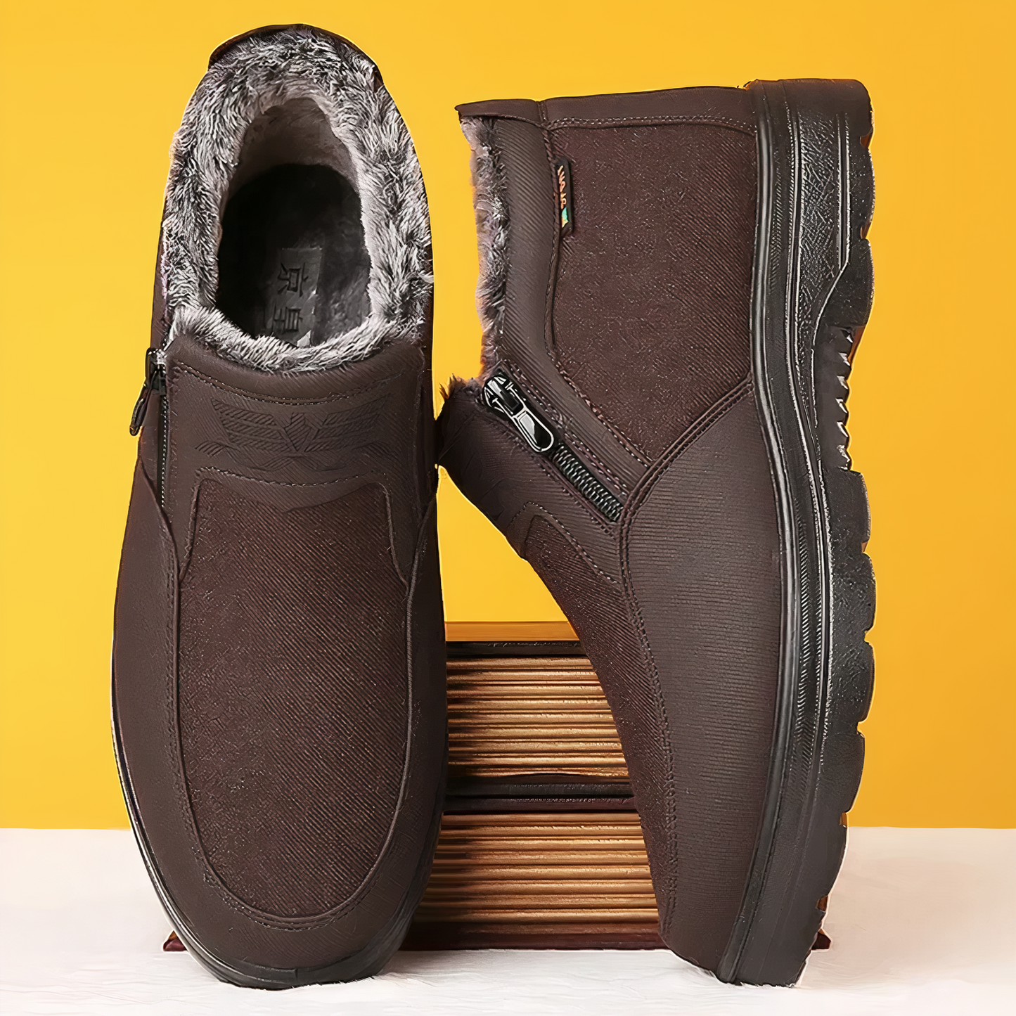 Tomasz – Męskie buty zimowe ocieplane z zamkiem