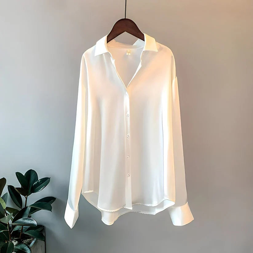 Sofia – Satynowa koszula oversize