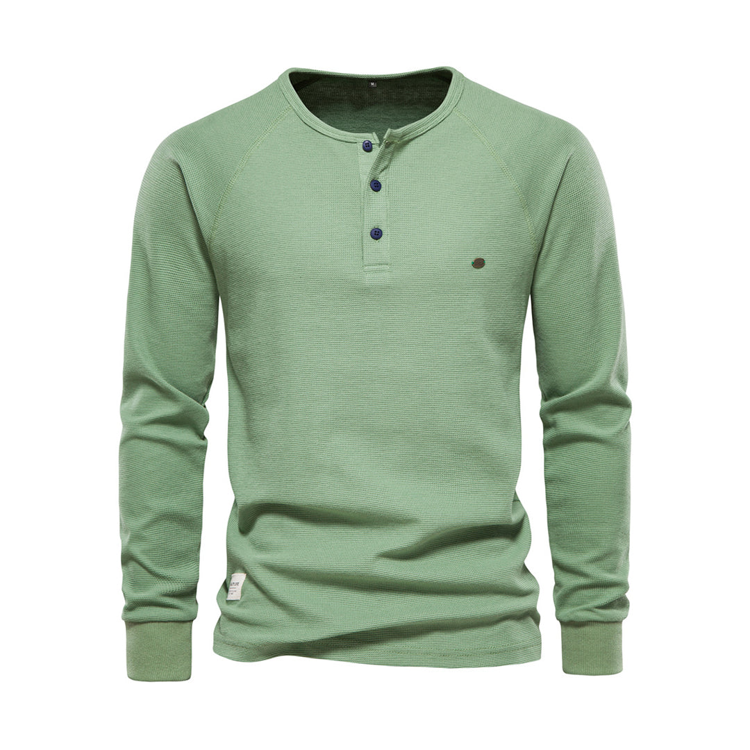 Adam - Longsleeve męski z guzikami