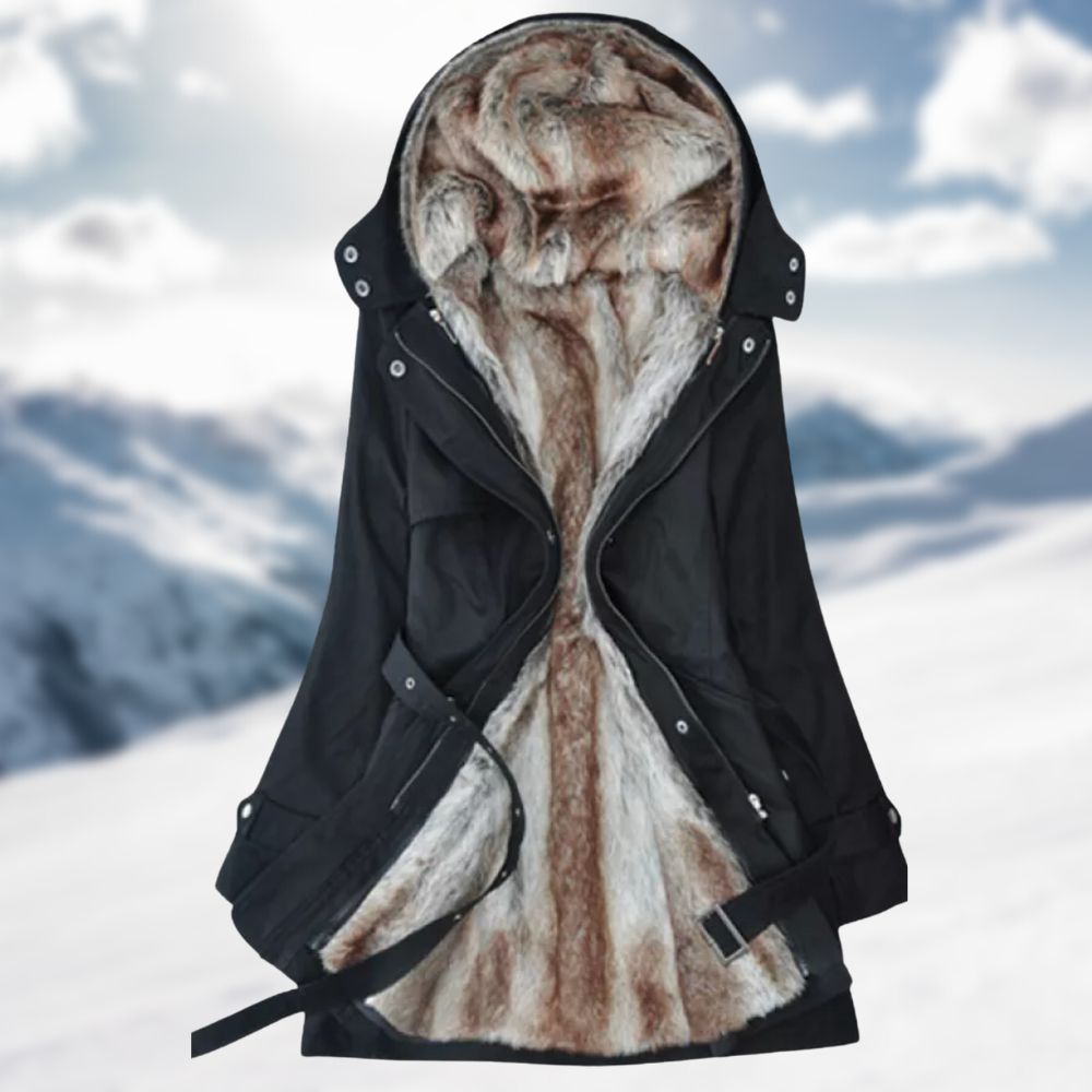Zimowa parka z luksusową podszewką z imitacji futra