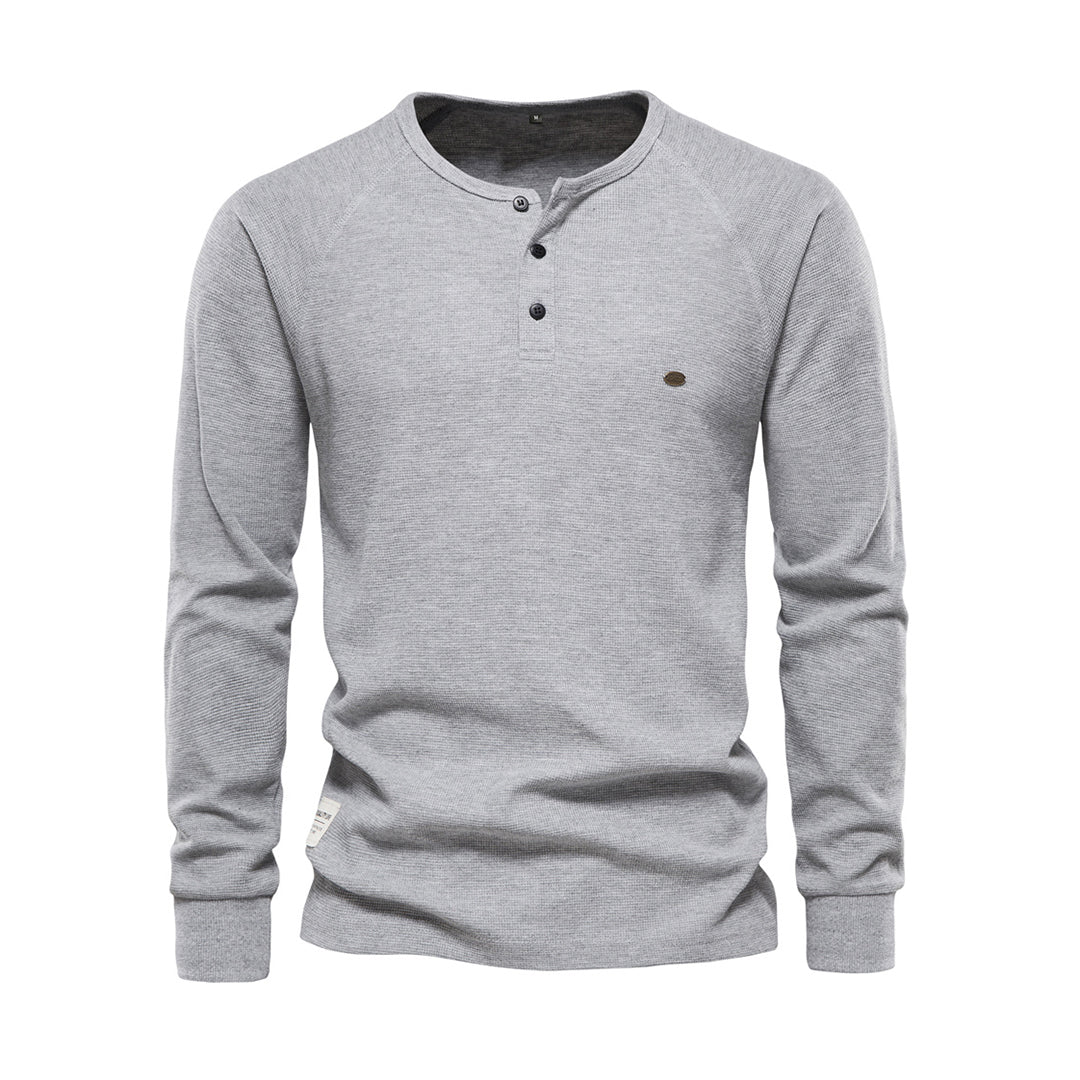 Adam - Longsleeve męski z guzikami