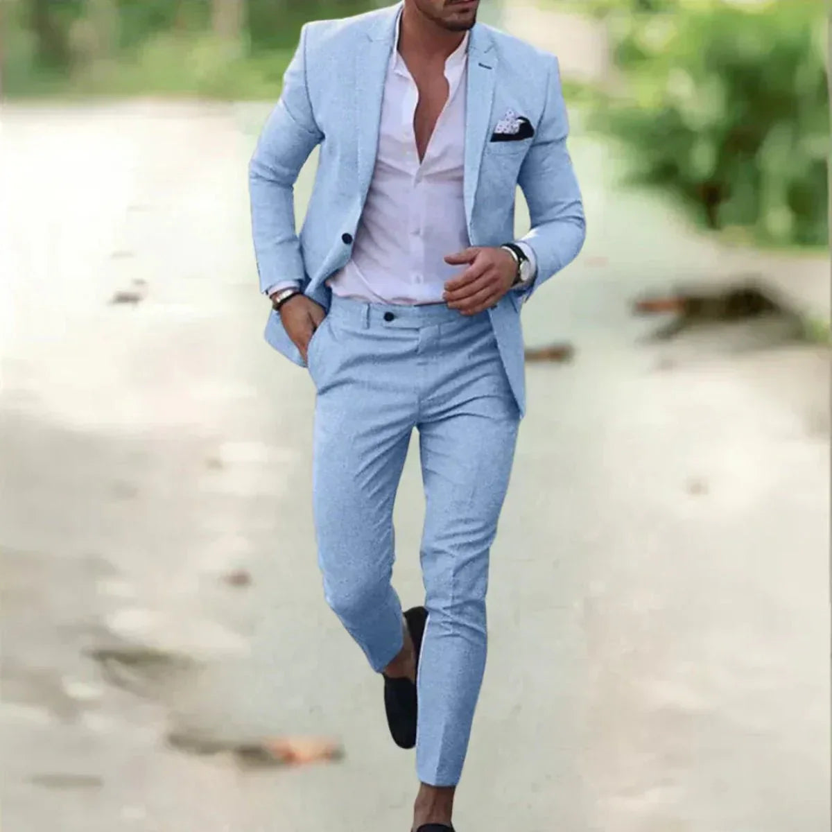 Leon – Garnitur slim fit z elegancką marynarką