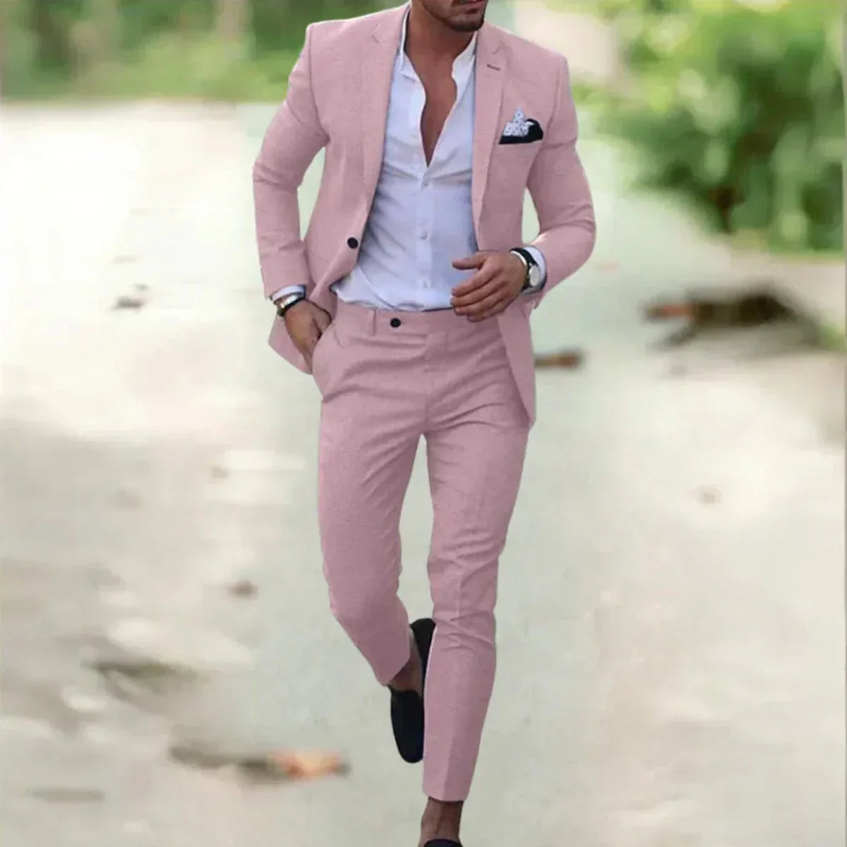 Leon – Garnitur slim fit z elegancką marynarką