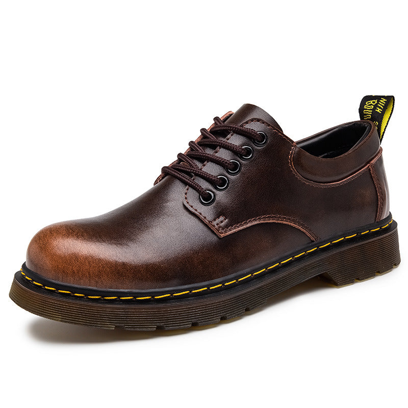 Leon - Buty męskie czarne skórzane wiązane