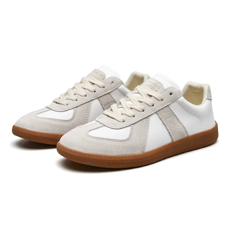 Milan – Męskie sneakersy skórzano-zamszowe z gumową podeszwą