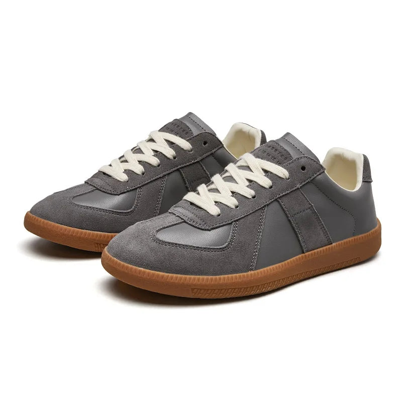 Milan – Męskie sneakersy skórzano-zamszowe z gumową podeszwą