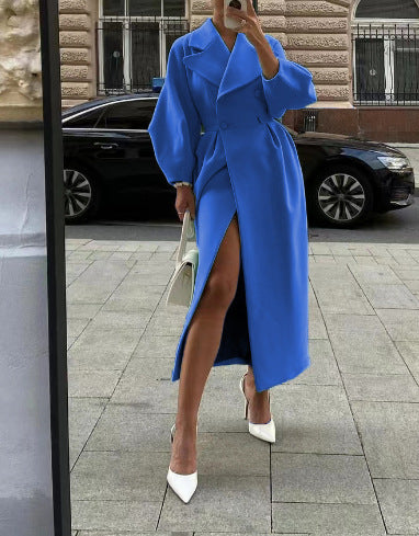 Adele - Płaszcz zimowy damski elegancki wełniany trencz