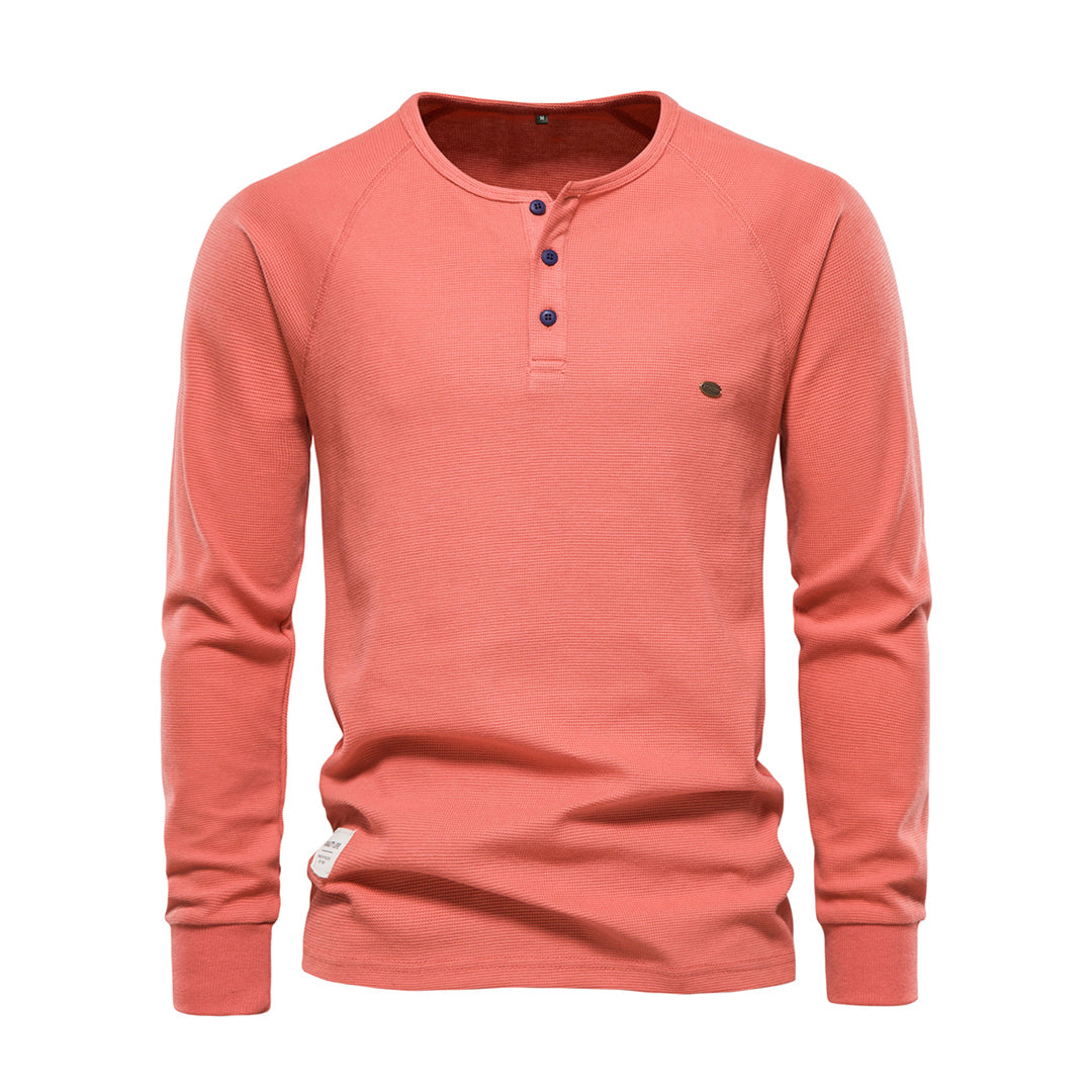Adam - Longsleeve męski z guzikami