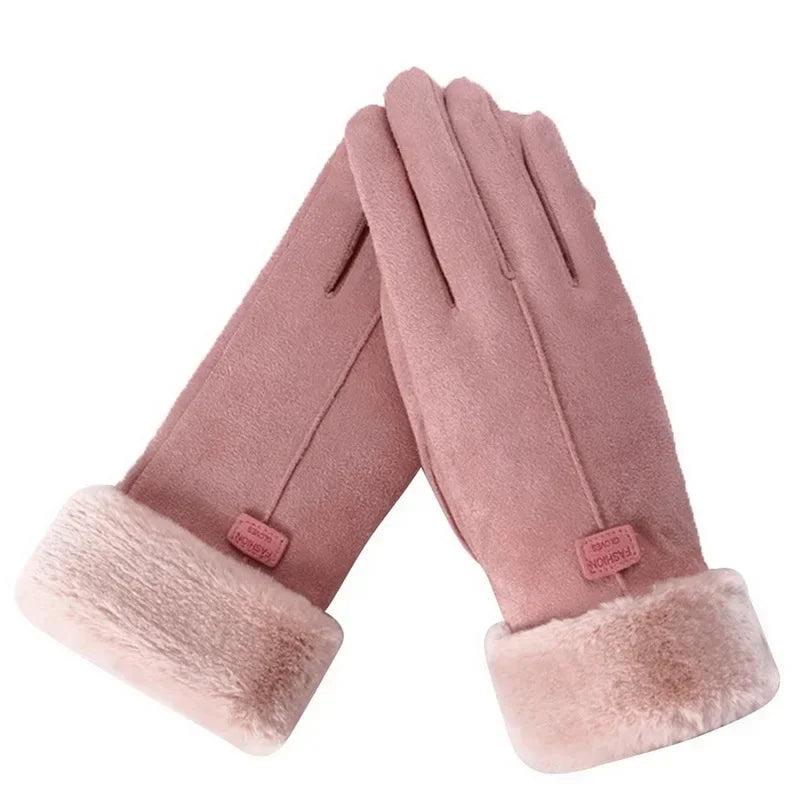 Damen Winterhandschuhe – Warme Touchscreen Thermo-Handschuhe mit Fleece-Futter | Winddichte Weiche Handschuhe für Outdoor & Wandern Kaufschwan®