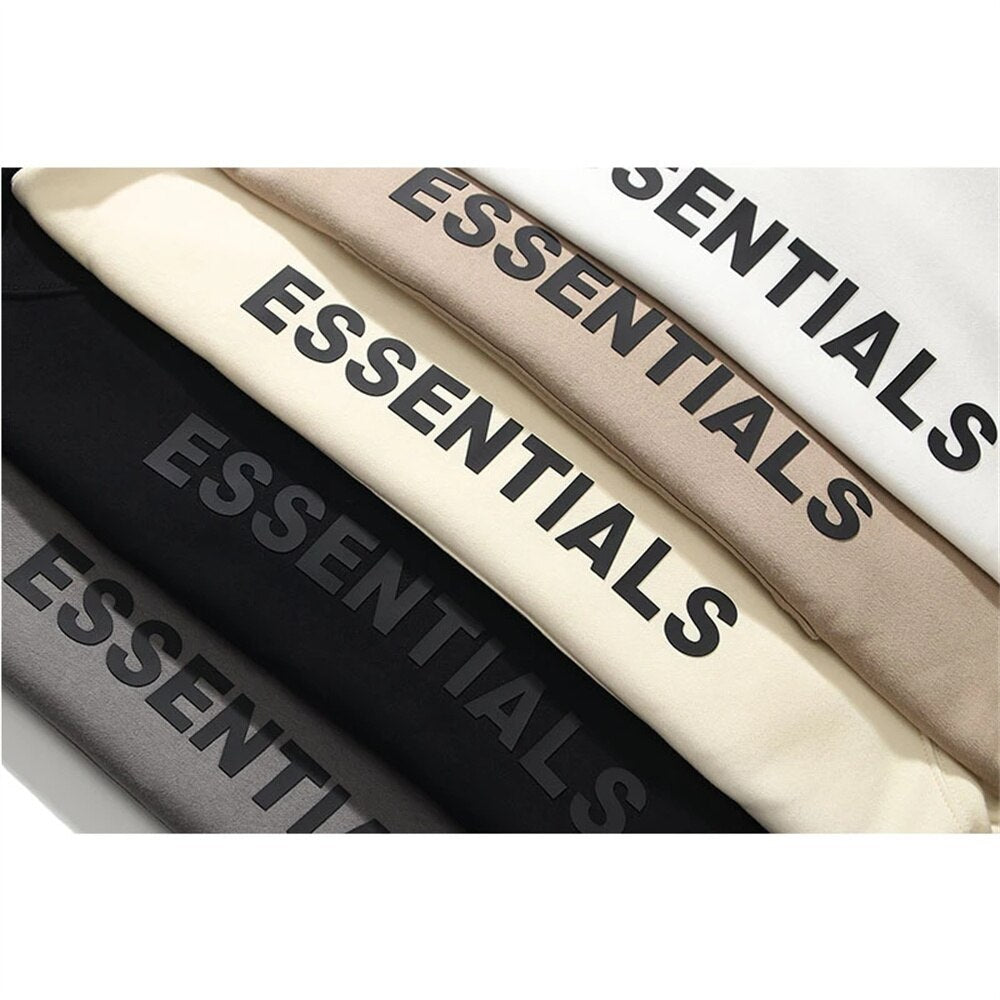 Nova – Bluza uniseks biała Essentials z kapturem i kieszenią kangurką