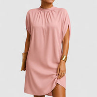 Summer Dress Women's Elegant Draped Design with Flattering Silhouette - Image 1