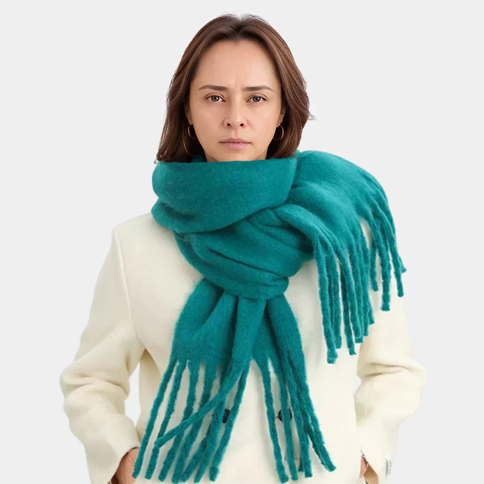 Valeria – Miękki Szalik z Frędzlami Damski