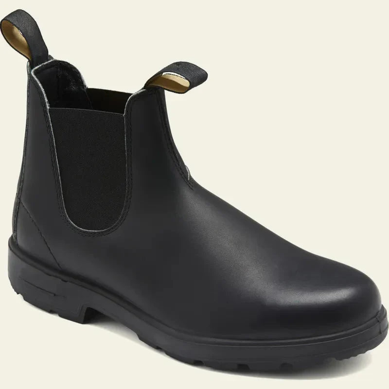 Hunter - Buty męskie skórzane czarne sztyblety robocze