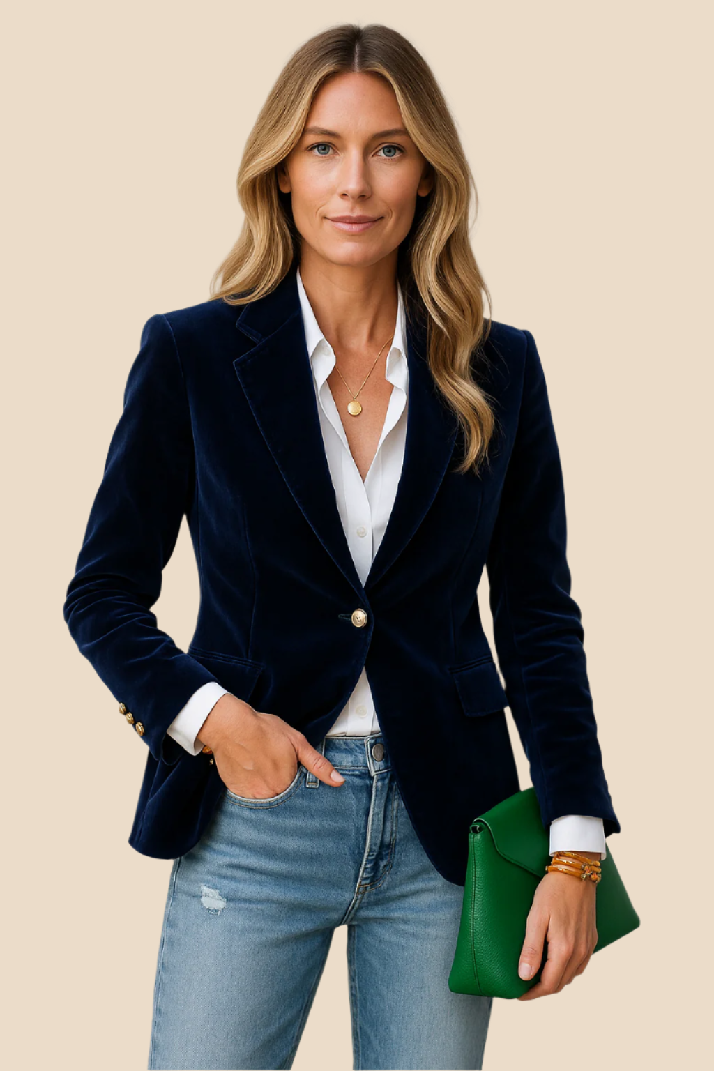Lena – Elegancka marynarka welurow