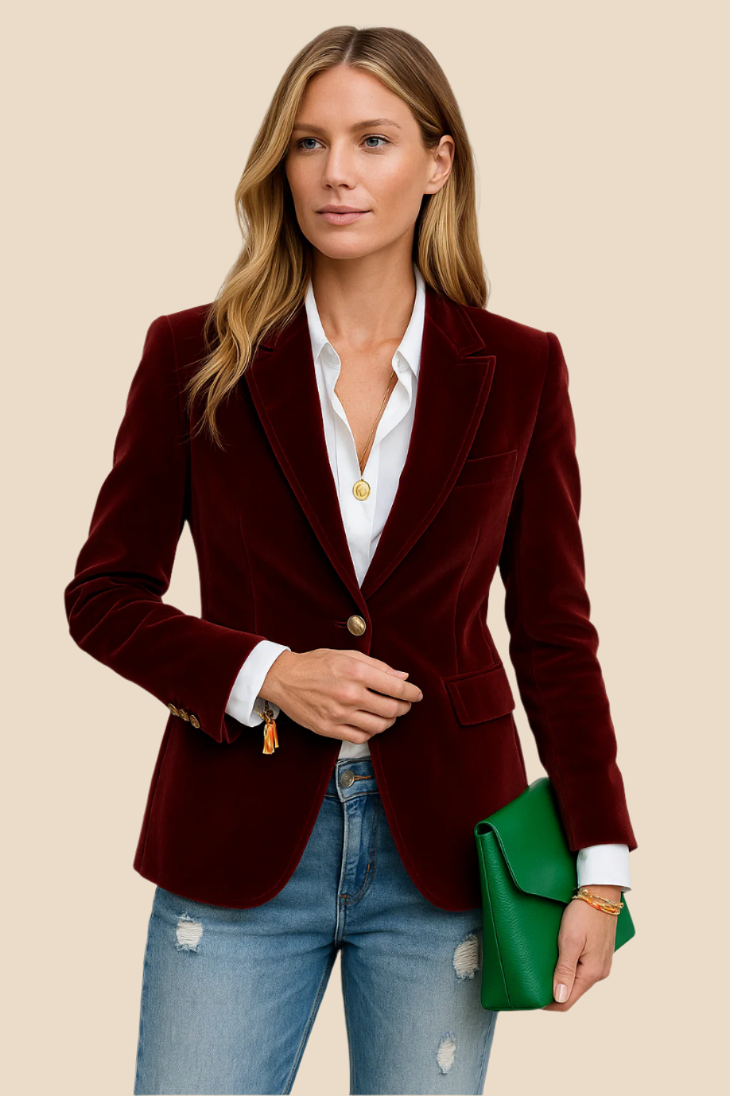Lena – Elegancka marynarka welurow