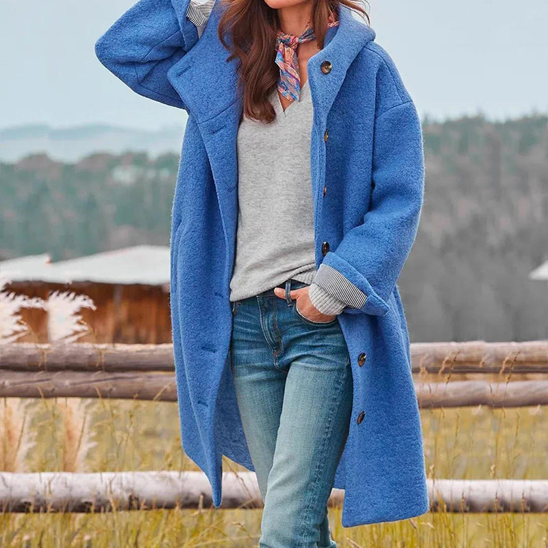 Natalia – Wełniany płaszcz oversize damski