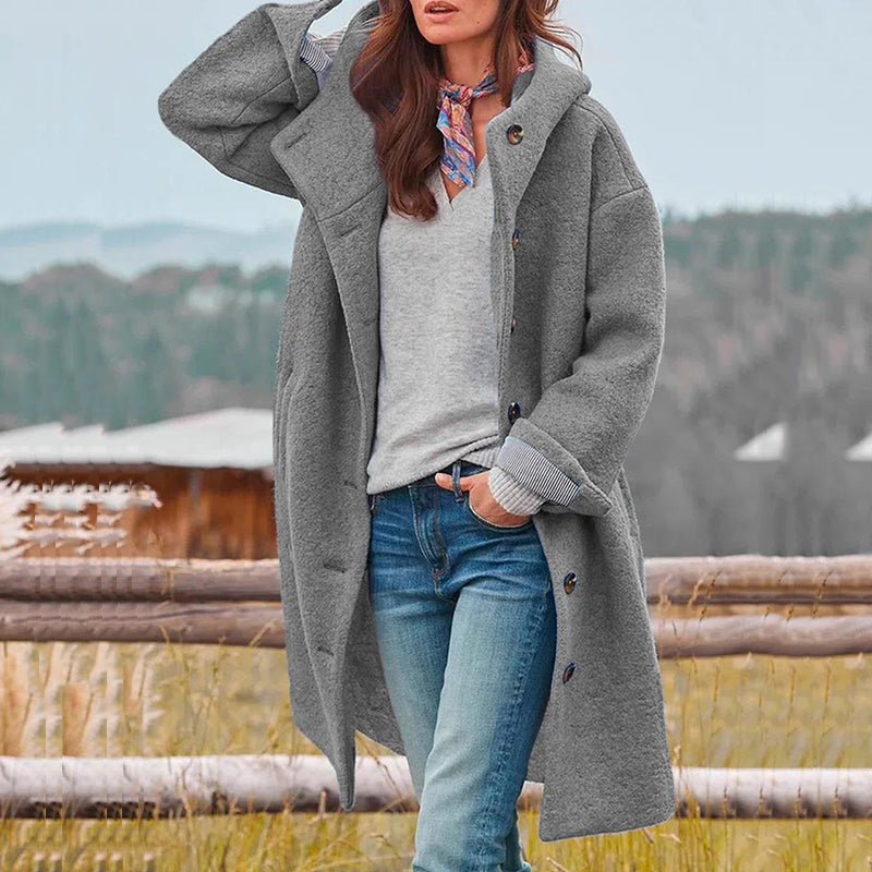 Natalia – Wełniany płaszcz oversize damski