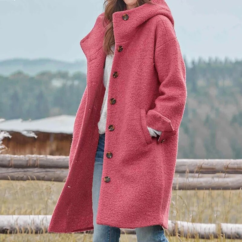 Natalia – Wełniany płaszcz oversize damski
