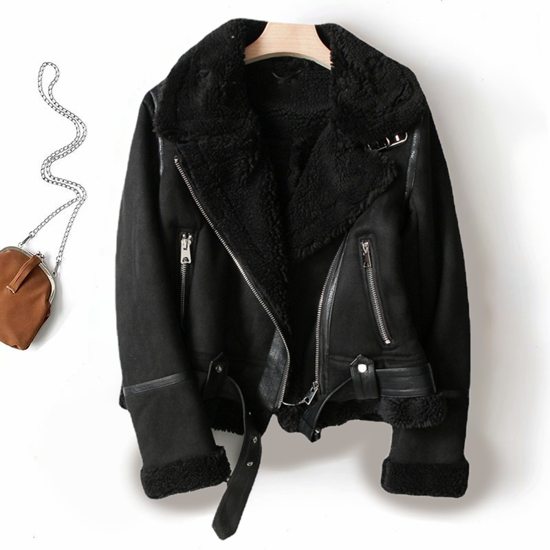 Walnuss braun edge lederjacke