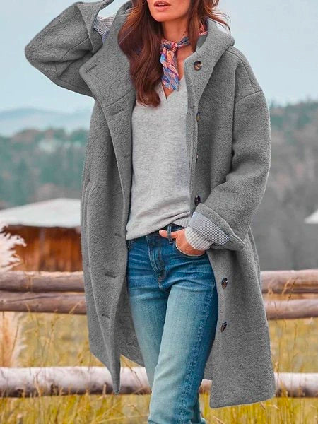Anna – Damski Płaszcz Wełniany Oversize