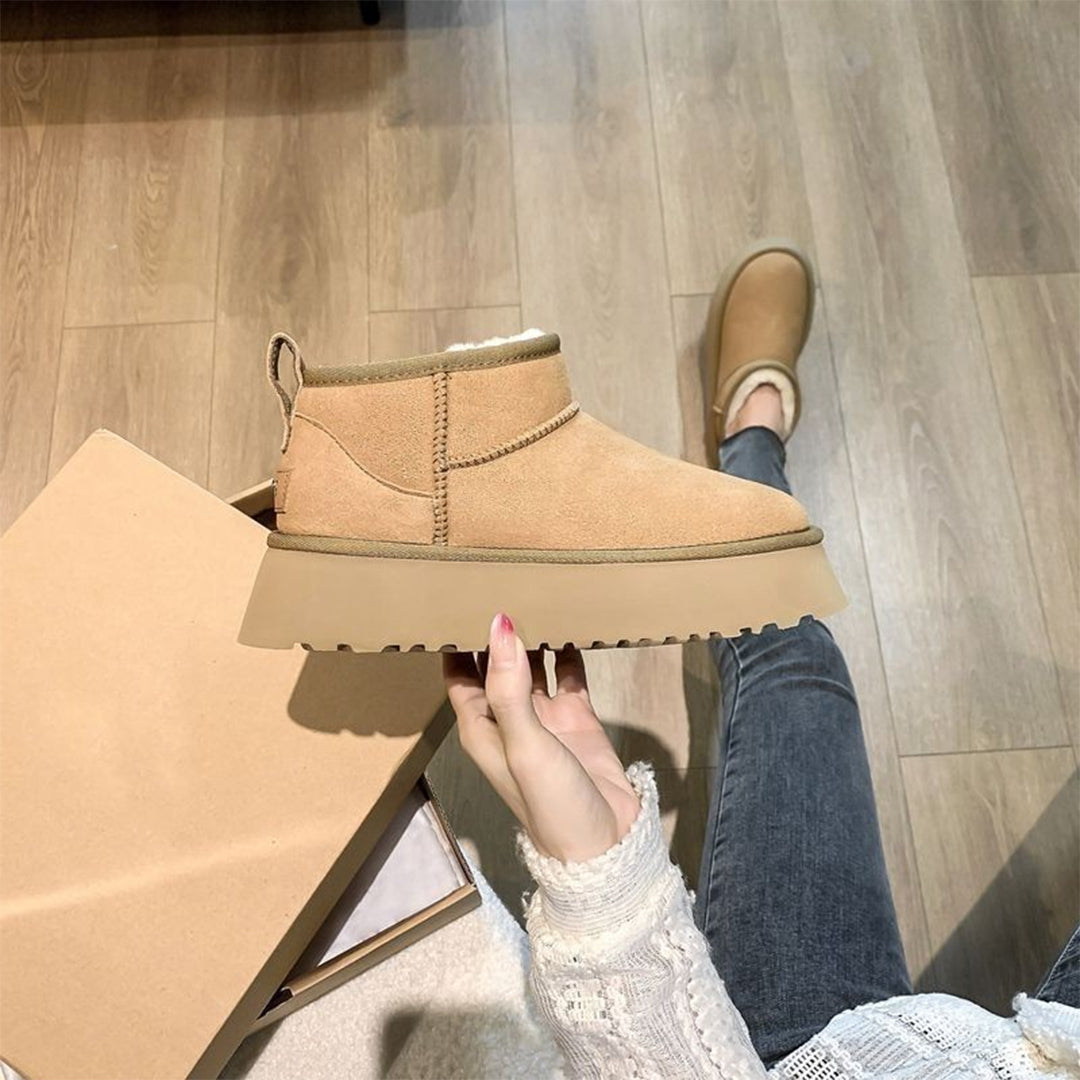 Kinga - Buty damskie ocieplane krótkie śniegowce