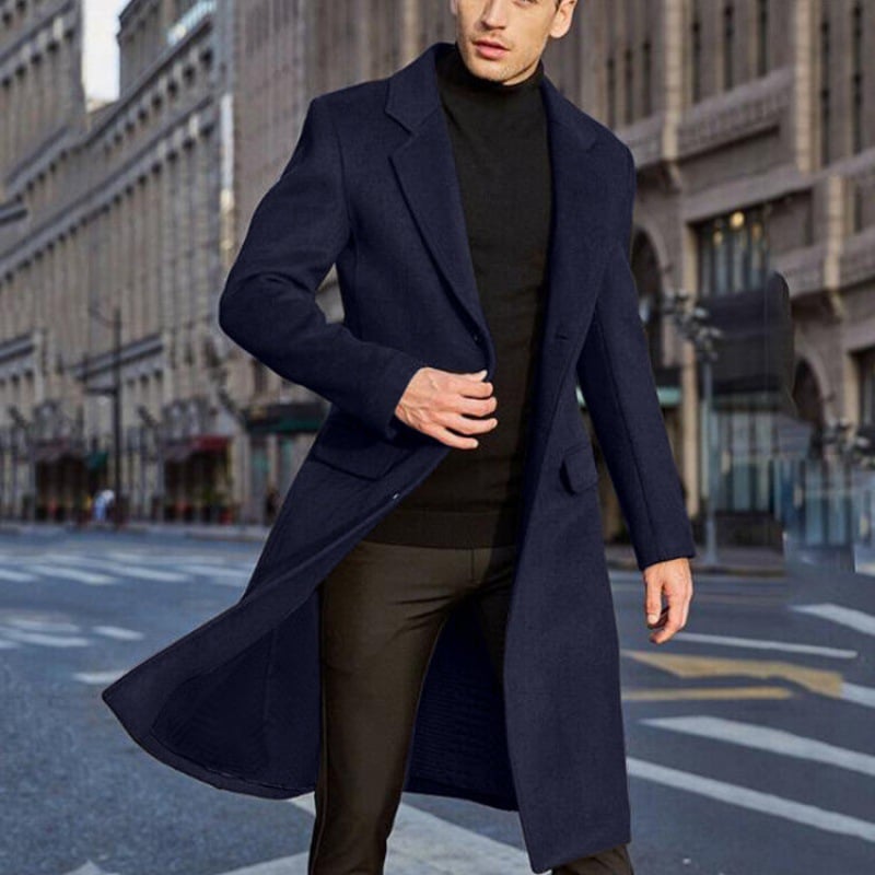 Victor – Płaszcz męski wełniany slim fit