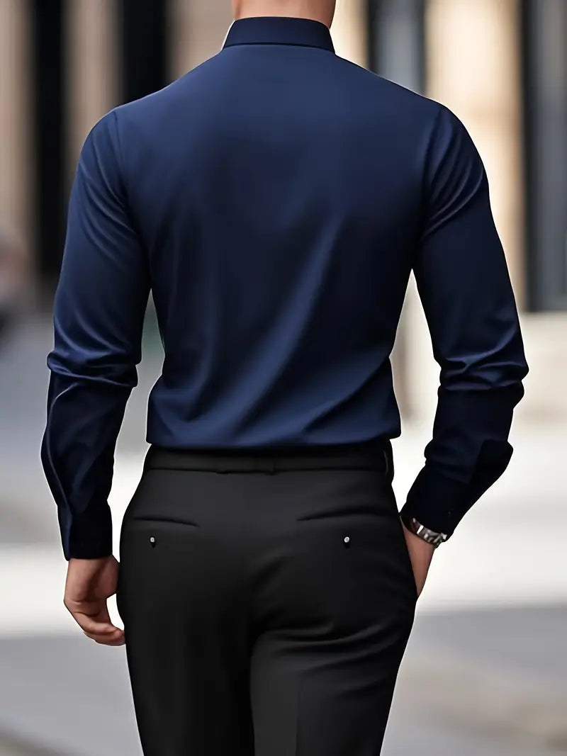 Daniel - Męska koszula slim fit z długim rękawem