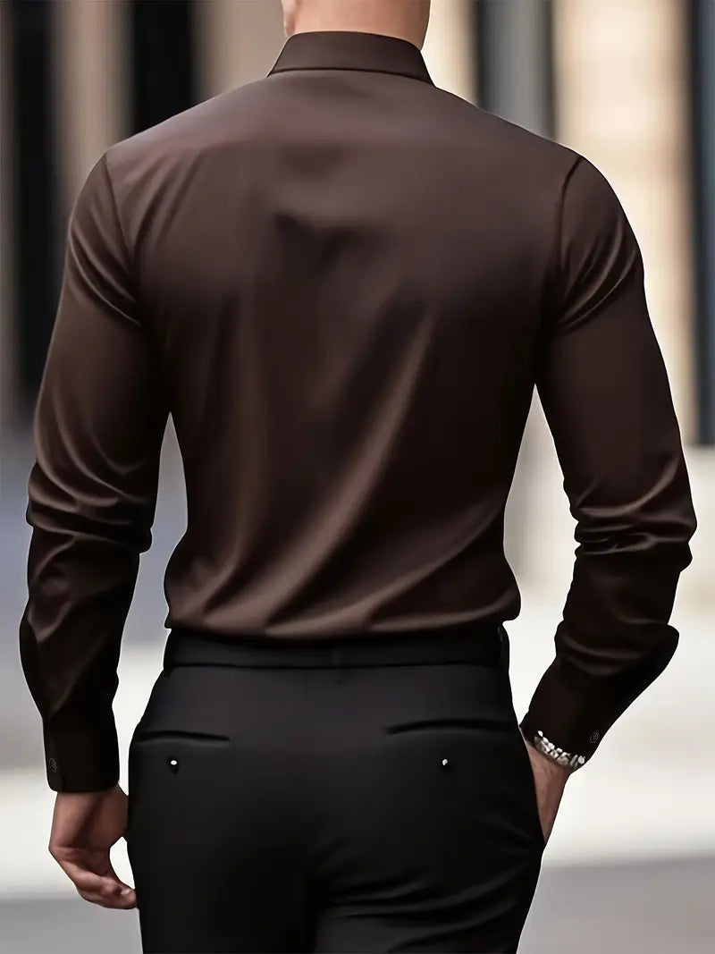 Daniel - Męska koszula slim fit z długim rękawem