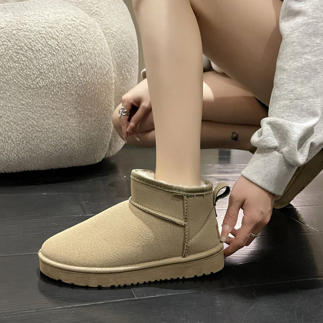 Kinga - Buty damskie ocieplane krótkie śniegowce