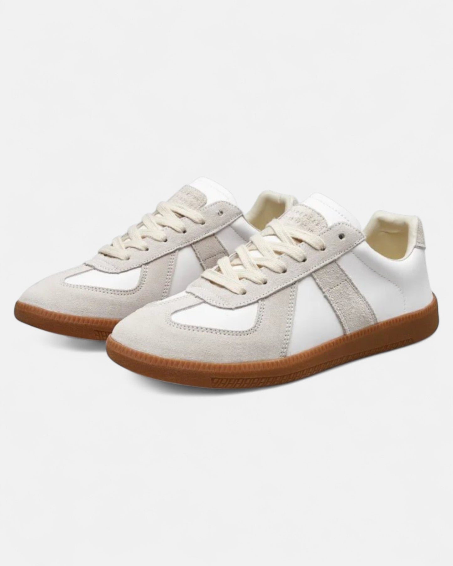 Leandro – Klassische Retro - Schuhe mit dicker Sohle - Weiß - Sneakers - Temala