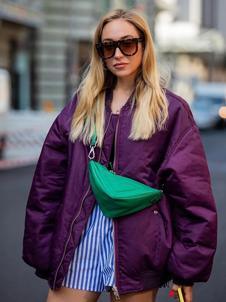 Kaia – Kurtka damska bomberka oversize pikowana