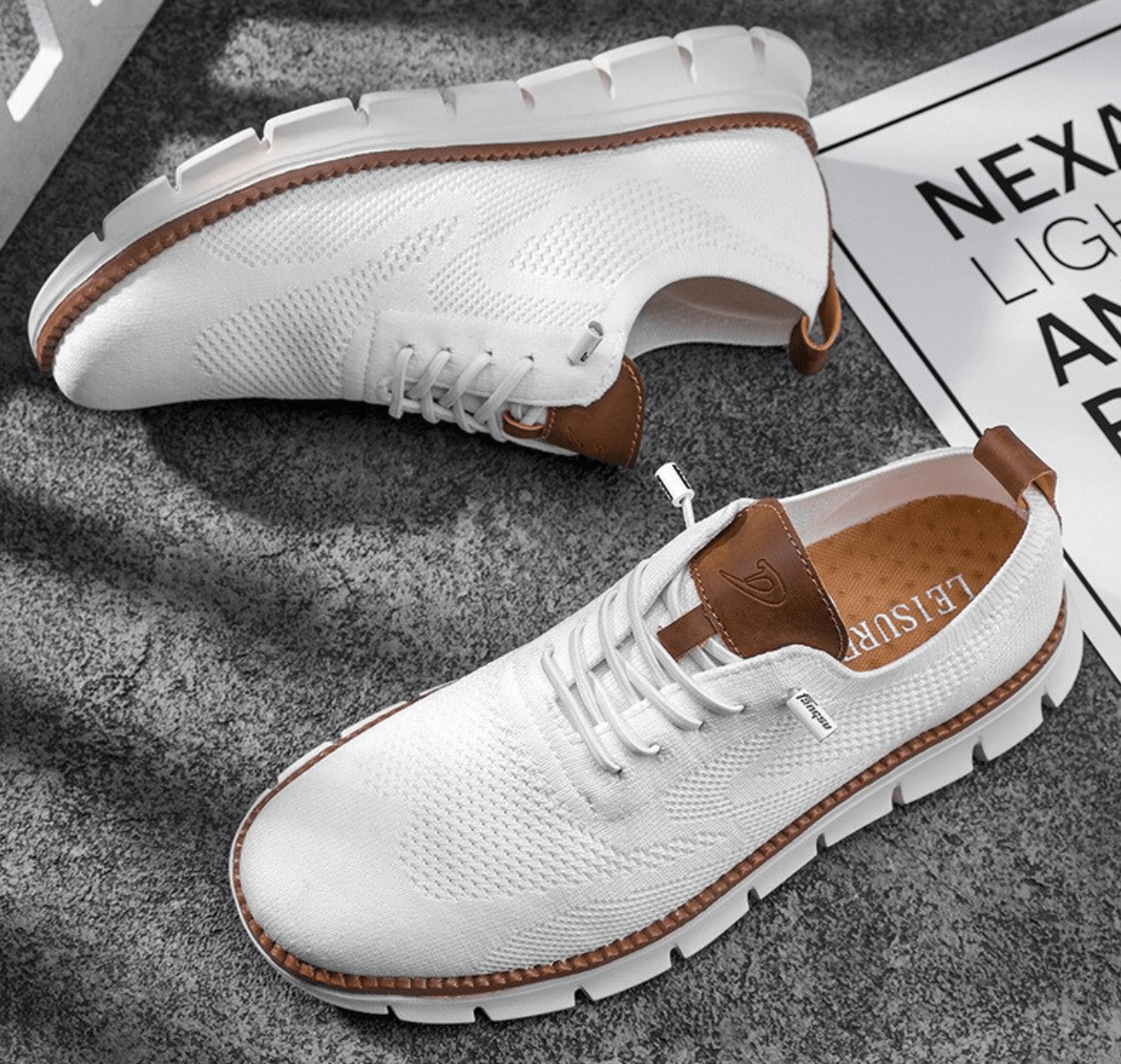 Marco - Ultraleichte orthopädische Schuhe für Herren - Hellbraun