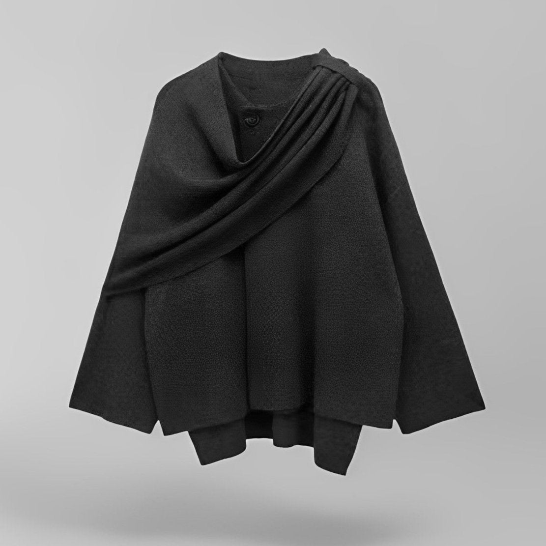 Isabella – Oversize płaszcz z nowoczesnym wiązaniem