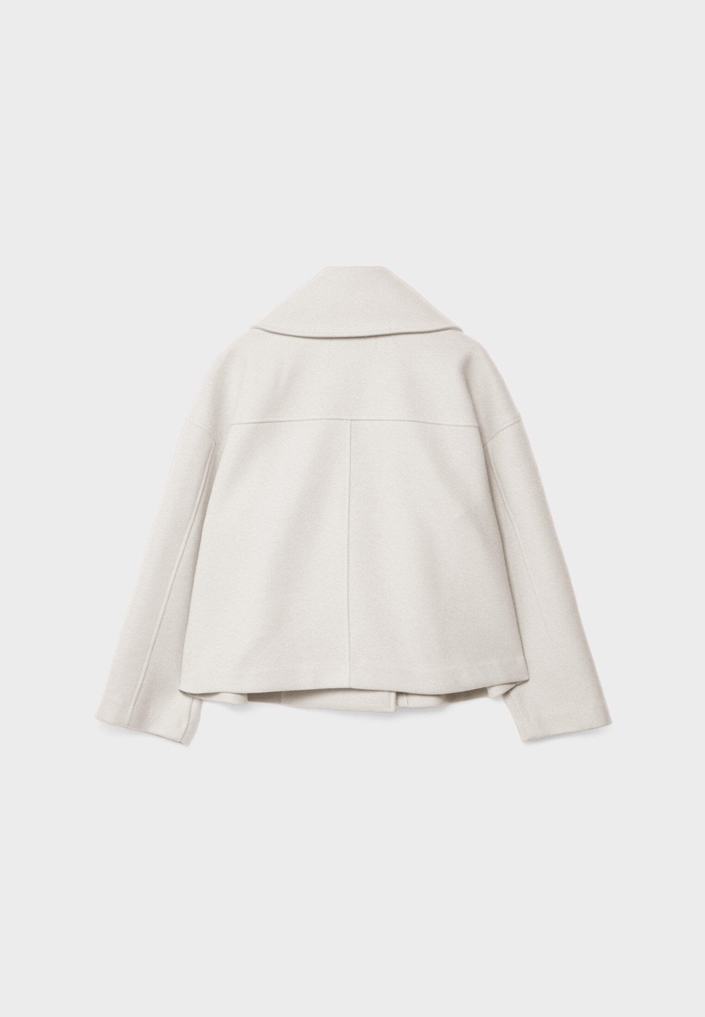 Zofia – Krótki Wełniany Płaszcz Damski Oversize