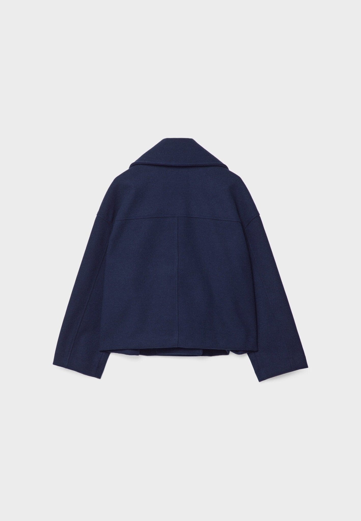 Zofia – Krótki Wełniany Płaszcz Damski Oversize