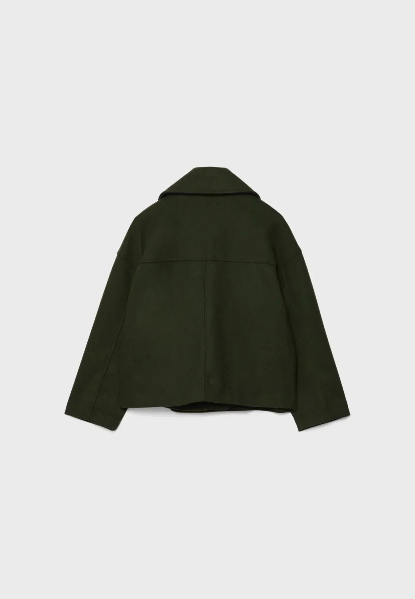 Zofia – Krótki Wełniany Płaszcz Damski Oversize
