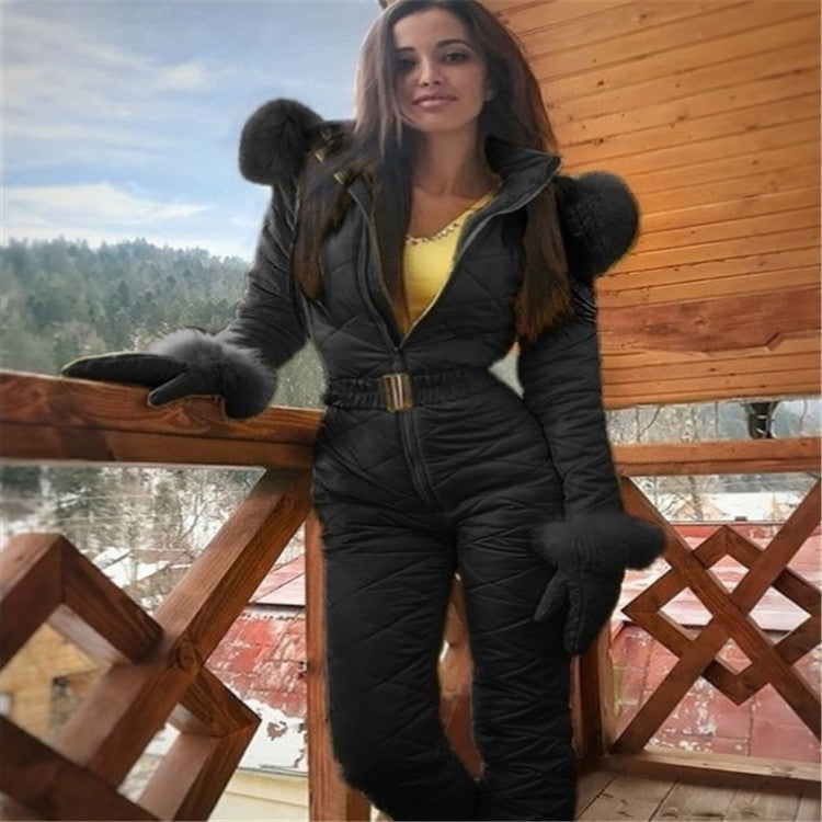 Serena - Damski kombinezon narciarski ocieplany elegancki zimowy