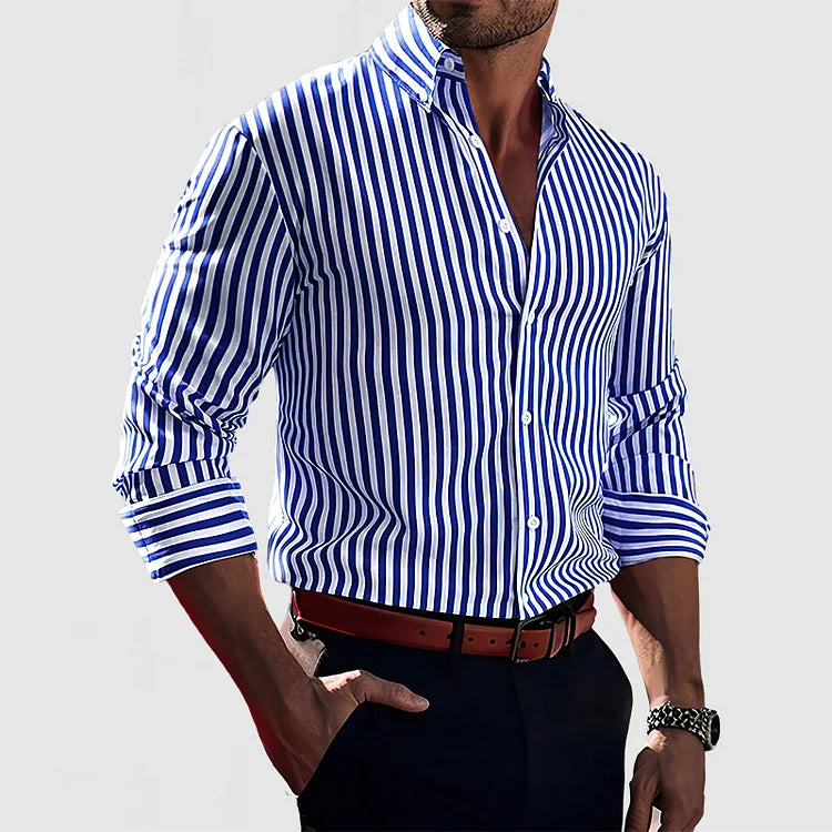 Philipp – Long Sleeve Striped Shirt - Image 1