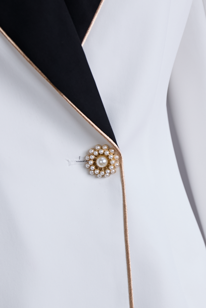 Alicja – Damska Marynarka Asymetryczna w Stylu Haute Elegance