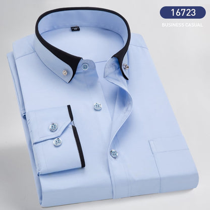Krzysztof – Elegancka koszula z kontrastowym kołnierzykiem męska