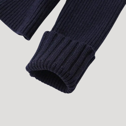 Lydia – Sweter z denimowym wykończeniem i długim rękawem